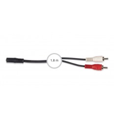 Cable audio jack 3'5 mm a 2 RCA 1'8 m AA-727H