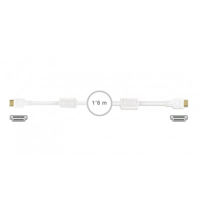 Cable HDMI Blanco 1.8m 7908-BL