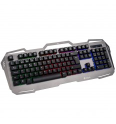NGS GBX-1500 QWERTY Negro, Gris teclado
