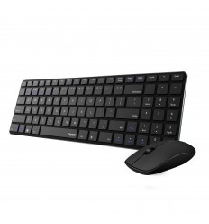 Rapoo 9300M teclado Bluetooth QWERTY Inglés Negro