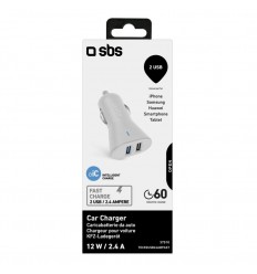 Cargador Coche SBS TECR2USB24AWFAST 2400MAH 2 Puertos