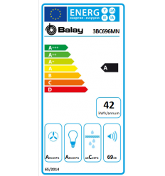 Campana decorativa de pared piramidal Balay 3BC696MN NEGRO