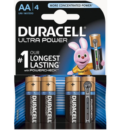 Pilas Duracell Ultra Power LR6 AA K4