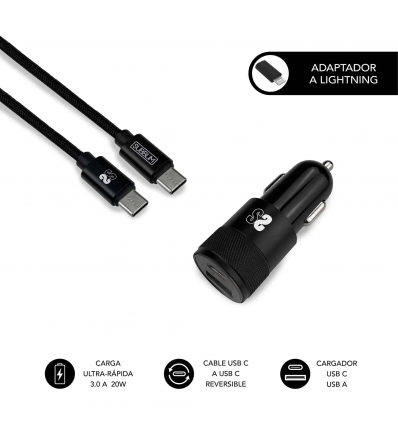 CARG COCHE SUBBLIM PD20W+CABLEC TO C/LIGHT BLACK