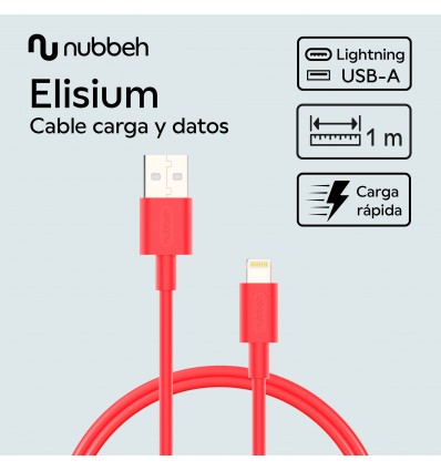 Cable Nubbeh 1M 2A Tipoa Lig NBTCABLALR1 Rojo
