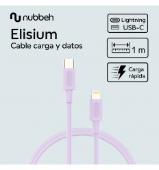 Cable Nubbeh 1M 2A TipoC Lig NBTCABLCLP1 Lila