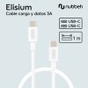 CABLE NUBBEH 1M 3A TIPO C+C  NBTCABLCCW1 BLANCO