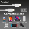 Cable Nubbeh 1M 3A Tipo C+C  NBTCABLCCW1 Blanco