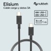 Cable Nubbeh 1M 3A Tipo C+C NBTCABLCCB1 Negro
