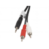 Lanberg CA-MJRC-10CC-0050-BK cable de audio 5 m 3,5mm 2 x RCA Negro