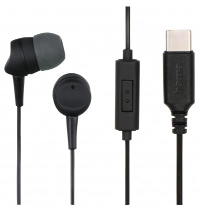 AURICULARES HAMA TIPO C 184192 SEA II NEGRO
