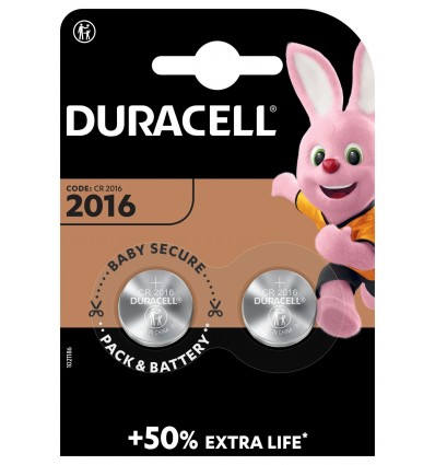 Duracell 2016 Batería de un solo uso CR2016 Litio