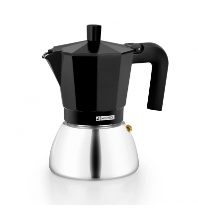CAFETERA 9 TAZAS MONIX INOX M863009 INDU NEGRA