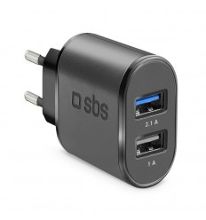 SBS TETR2USB31AFAST cargador de dispositivo móvil Universal Negro Corriente alterna Interior