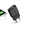 SBS TETR2USB31AFAST cargador de dispositivo móvil Universal Negro Corriente alterna Interior